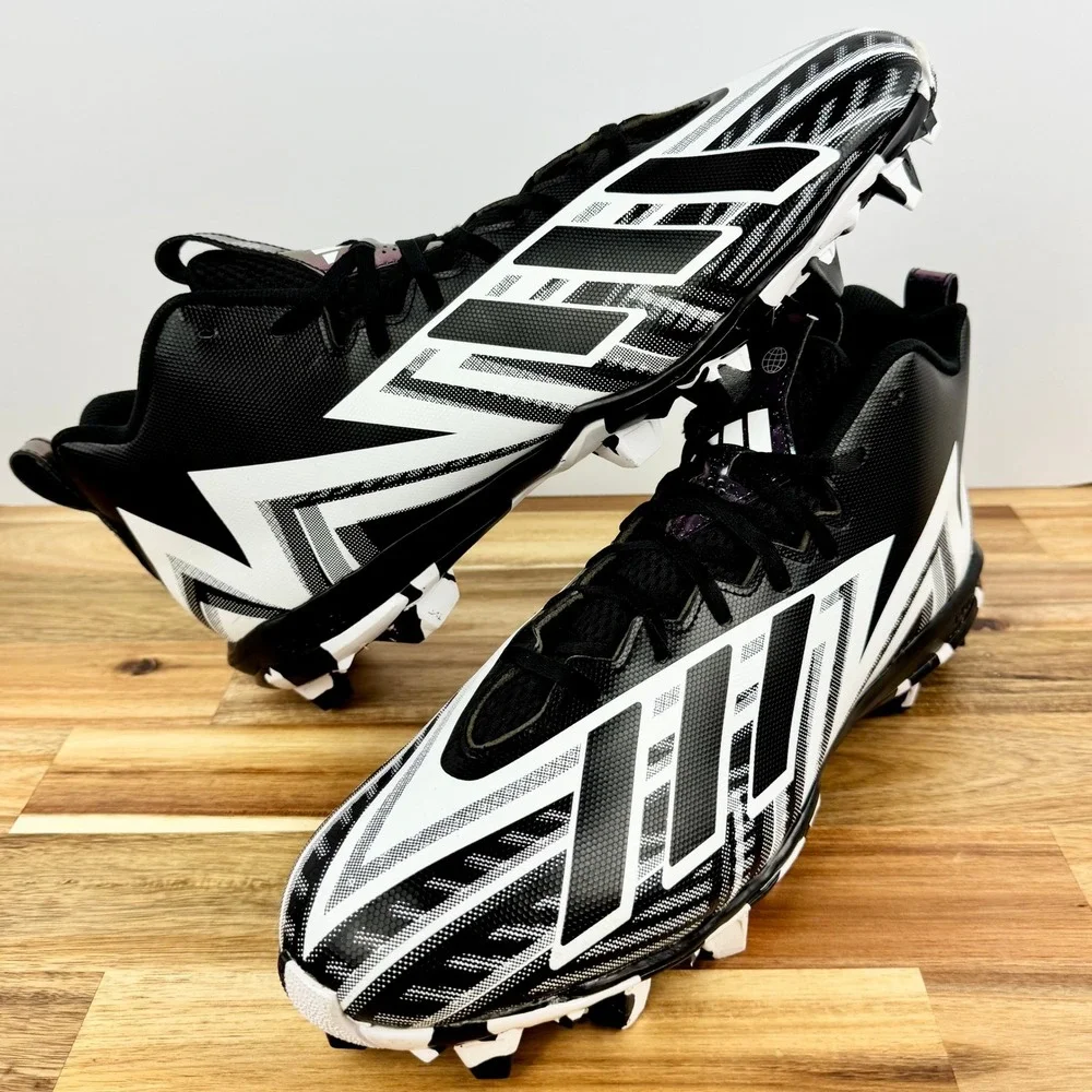 Adidas Freak Spark Football MD 23 Cleats Black White Iridescent Mens 15 - Picture 10 of 10